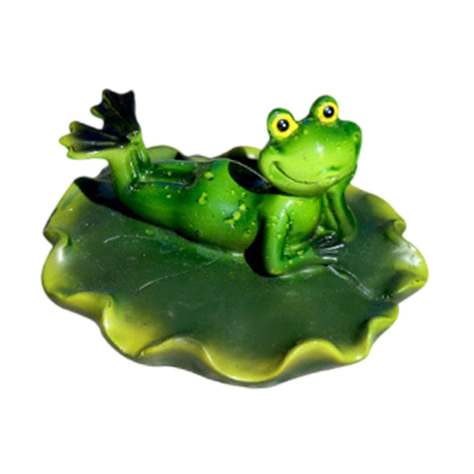 Amazon | Leefasy 池の水面浮遊カエルの置物像, Style B